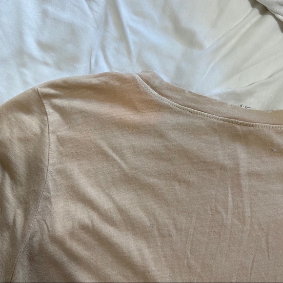 ❤️ B.P. Tan Ruffle T-Shirt with Distressed Collar - Picture 8 of 8